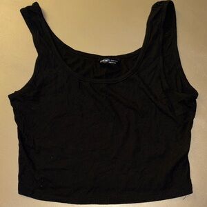 SHEIN Black Ribbed Tank Top